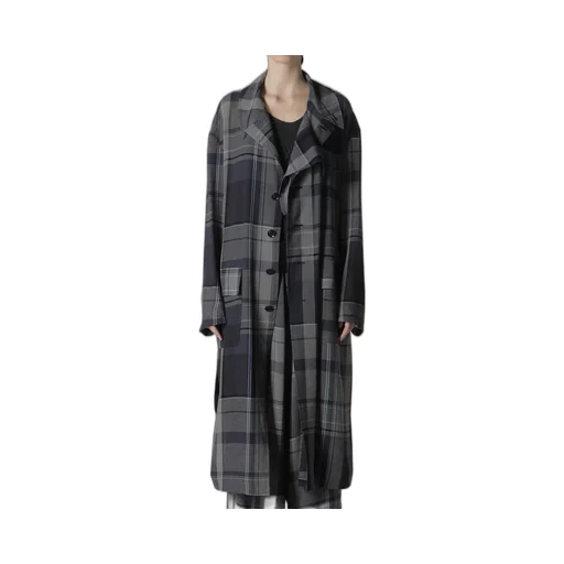 Gauze Plaid Big Jacket