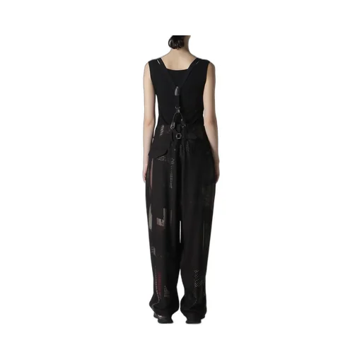 Cu/Dungaree Twill Dark Neon Print Suspender Pants