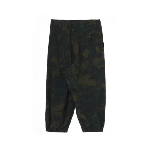 Withering Flower Eleastic Band Hem Pants