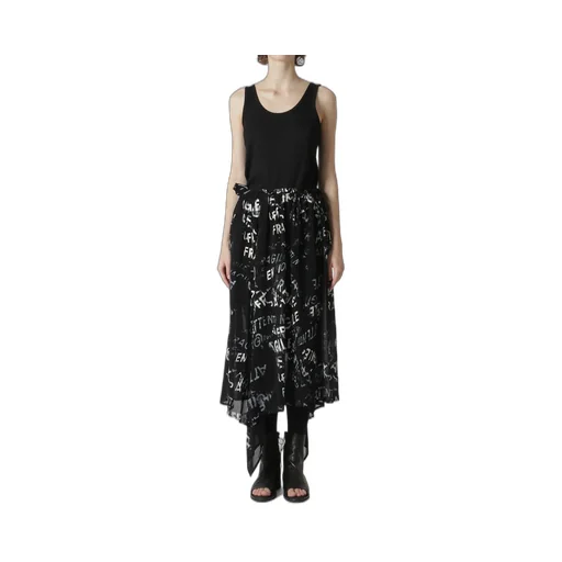 Rayon Georgette Asymmetric Skirt
