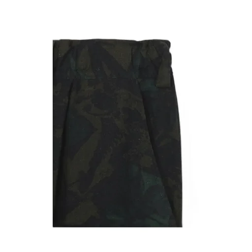 Withering Flower Eleastic Band Hem Pants