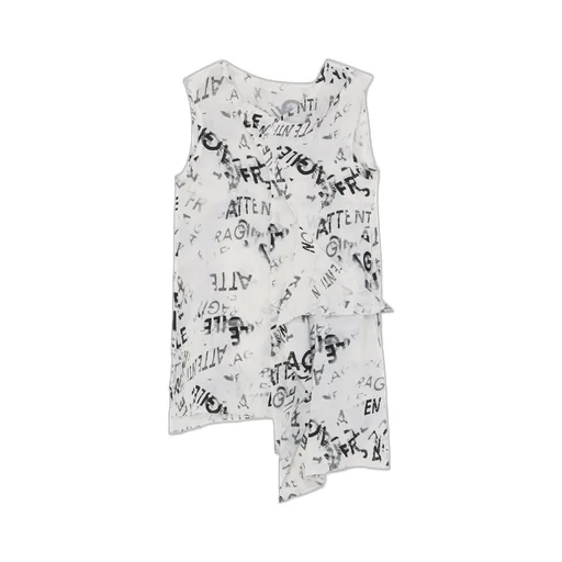 Rayon Georgette Sleeveless Flap Panel Top