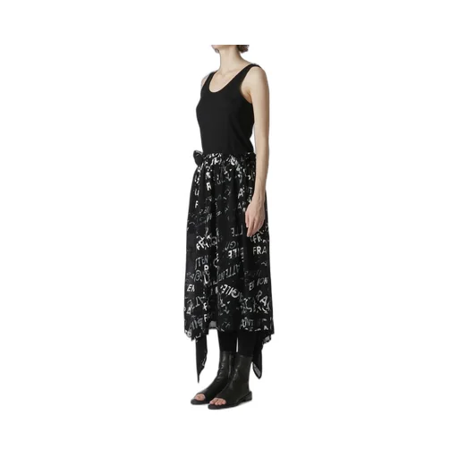 Rayon Georgette Asymmetric Skirt