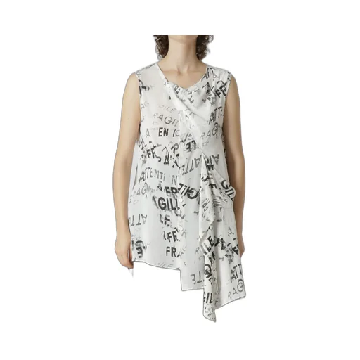 Rayon Georgette Sleeveless Flap Panel Top