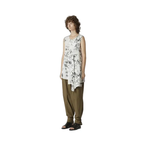 Rayon Georgette Sleeveless Flap Panel Top