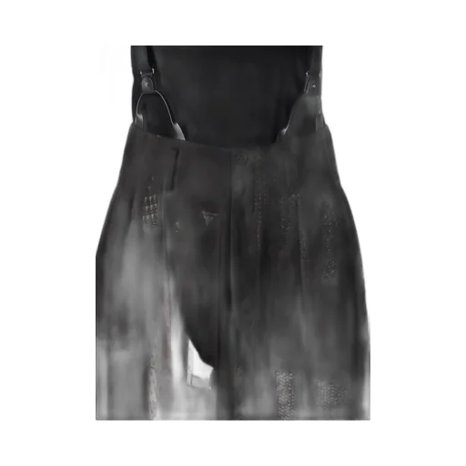 Cu/Dungaree Twill Dark Neon Print Suspender Pants
