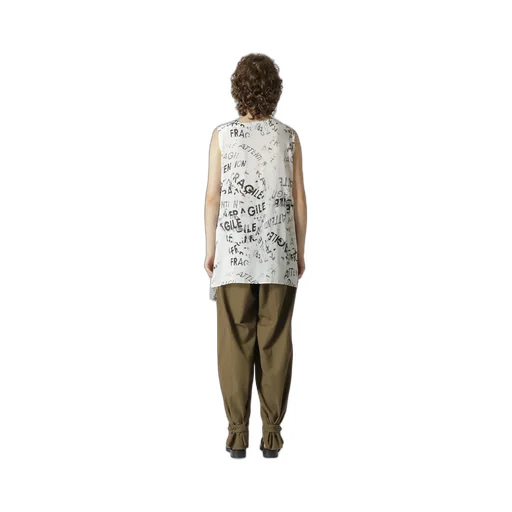Rayon Georgette Sleeveless Flap Panel Top