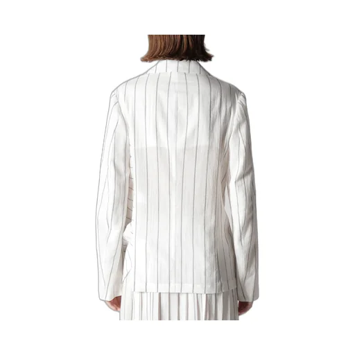 Washer Stripe Left Side Dropped Jacket