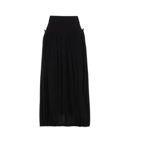 Black Denim Combination Skirt