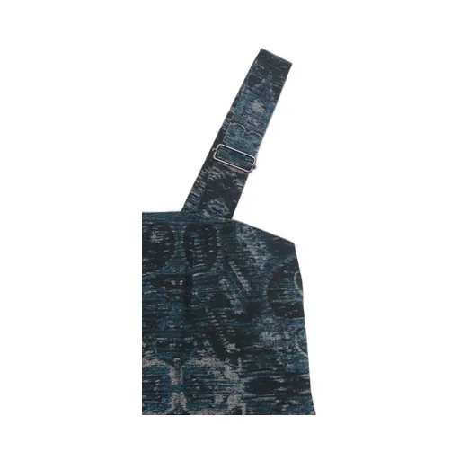 Cotton Heather Dungaree Jacquard Print Salopette Pants