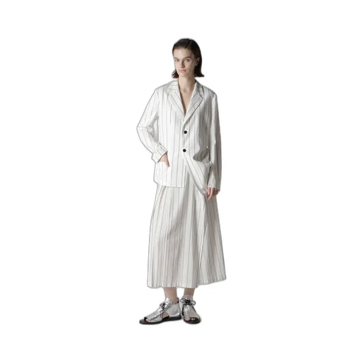 Washer Stripe Left Side Dropped Jacket