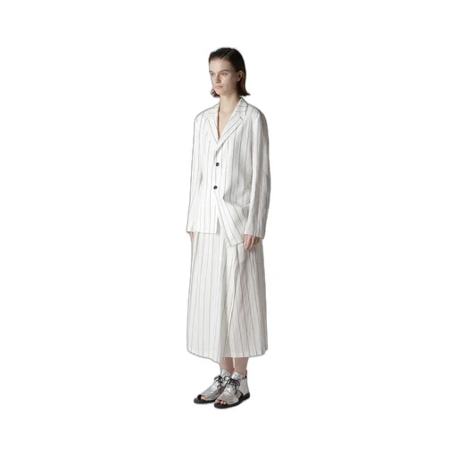 Washer Stripe Left Side Dropped Jacket