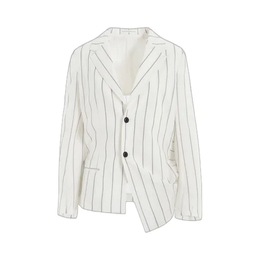 Washer Stripe Left Side Dropped Jacket