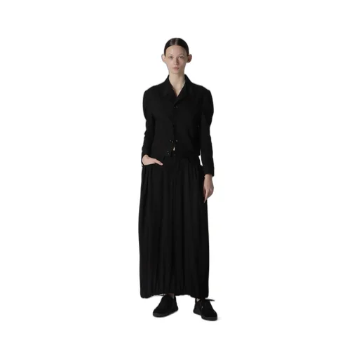 Black Denim Combination Skirt