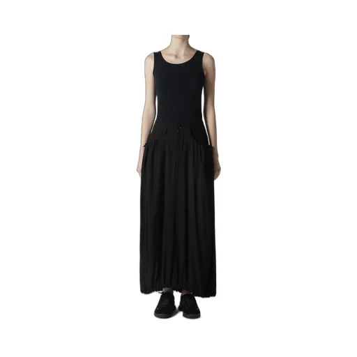 Black Denim Combination Skirt