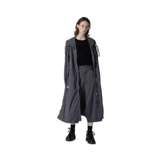 Typewriter Polyester Hooded Dress