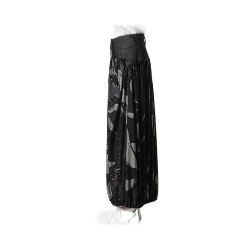Denim/Cupro Combination Skirt