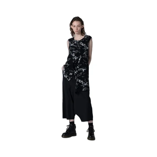 Typewriter Polyester 5-Pocket Sarouel Pants