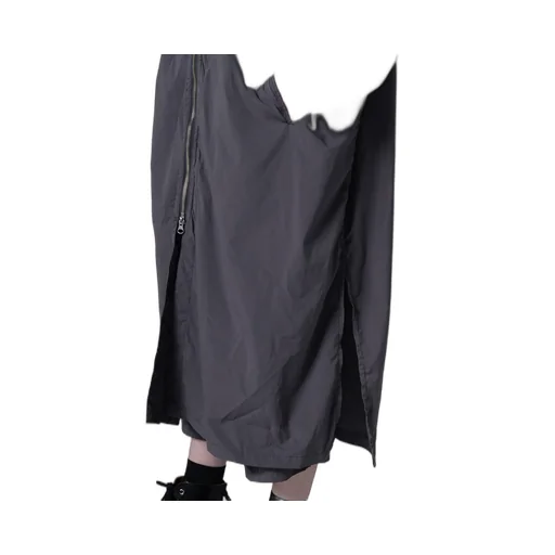 Typewriter Polyester Hooded Dress