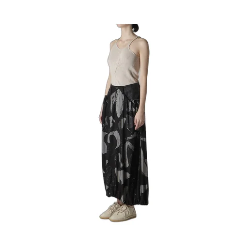Denim/Cupro Combination Skirt