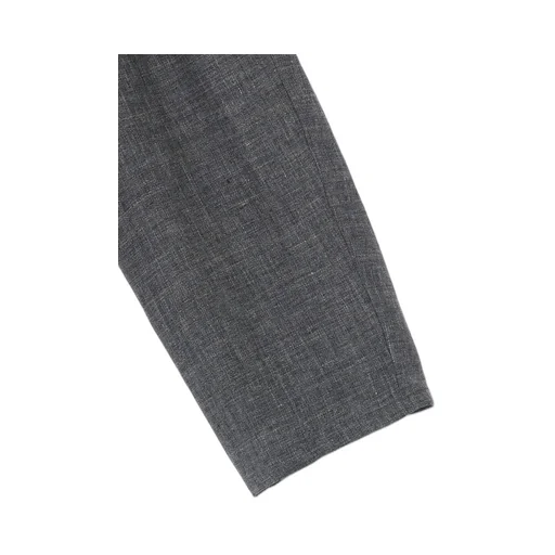 Linen Tweed Pleats Tapered Pants