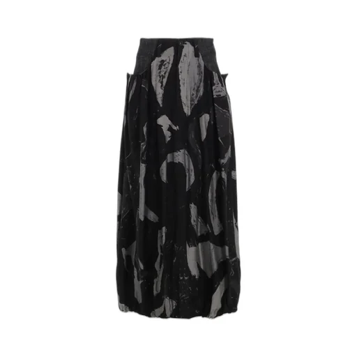 Denim/Cupro Combination Skirt