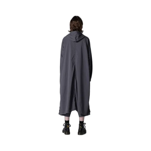 Typewriter Polyester Hooded Dress