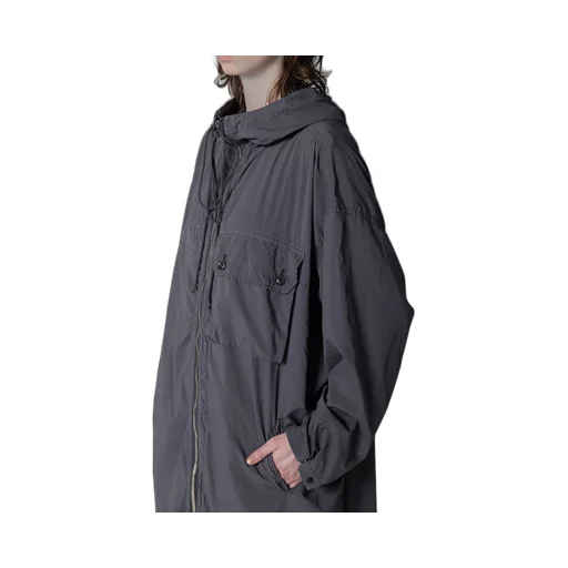 Typewriter Polyester Hooded Dress