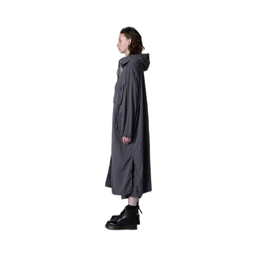 Typewriter Polyester Hooded Dress