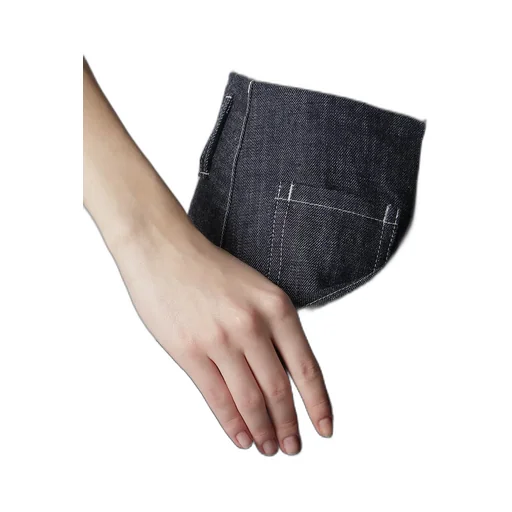 Rigid Denim Combination Skirt