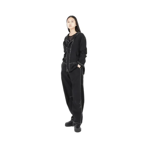 Linen Cotton Canvas Random Check Dye No Collar Jacket