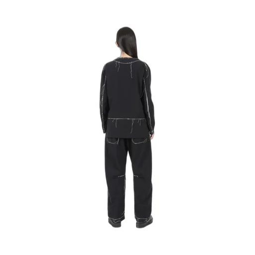 Linen Cotton Canvas Random Check Dye No Collar Jacket