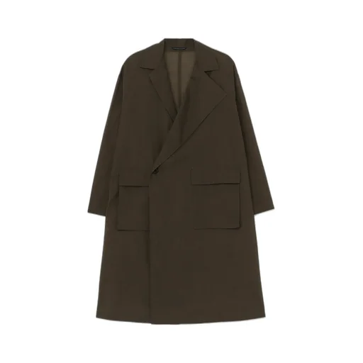 Ramie Oil Lawn Flap Patch Pocket Work Coat