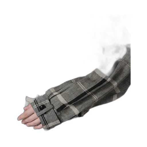 Linen/Nylon Plaid Trench Coat