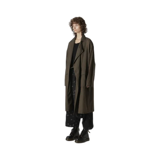 Ramie Oil Lawn Flap Patch Pocket Work Coat