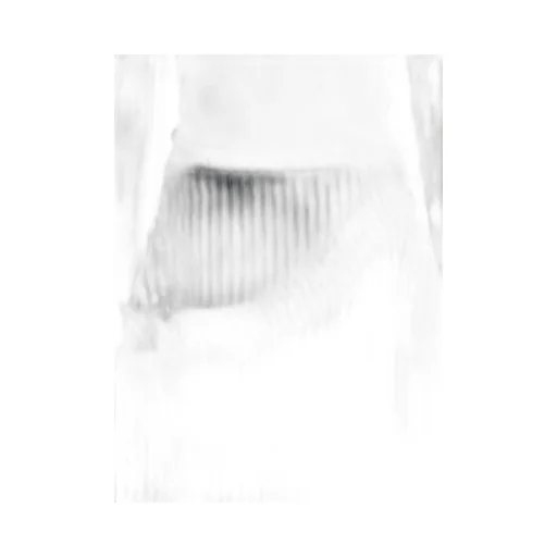 Linen Cotton Pin-Striped Uneven Dyeing Panelled Flare Skirt
