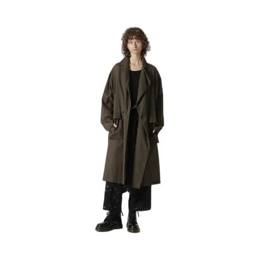 Ramie Oil Lawn Flap Patch Pocket Work Coat
