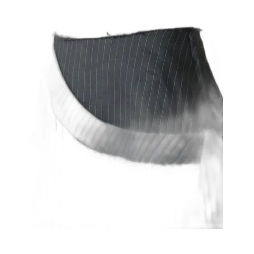Linen Cotton Pin-Striped Uneven Dyeing Panelled Flare Skirt