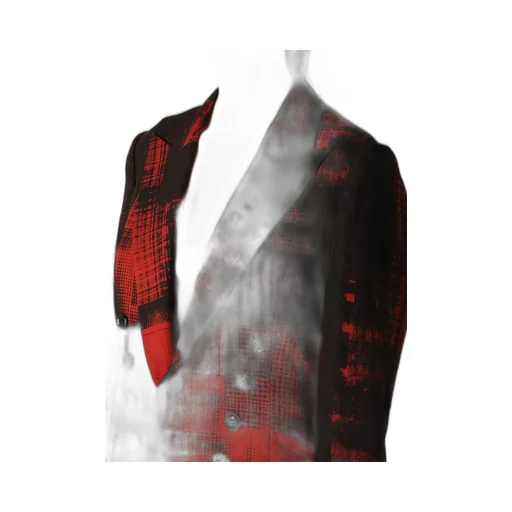 Copied Checked Print Cropped Sleeve Tail Jacket