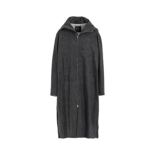 Ramie/Nylon Pigment Coating Big Anorak Coat