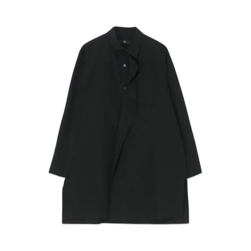 Cotton Broadcloth Blouse With Hanging Cloth On Left