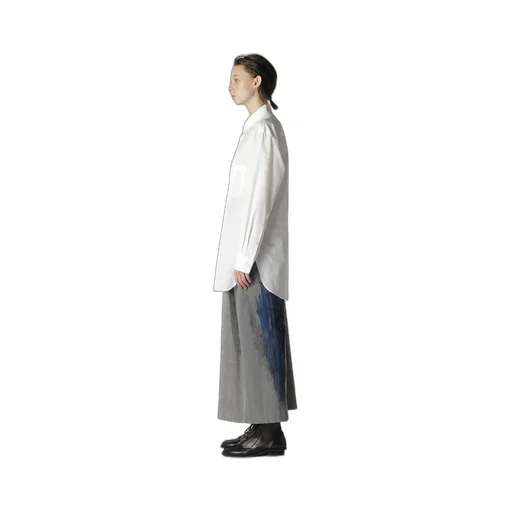 Cotton Broadcloth Double Collar Shirt