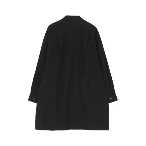 Cotton Broadcloth Blouse With Hanging Cloth On Left