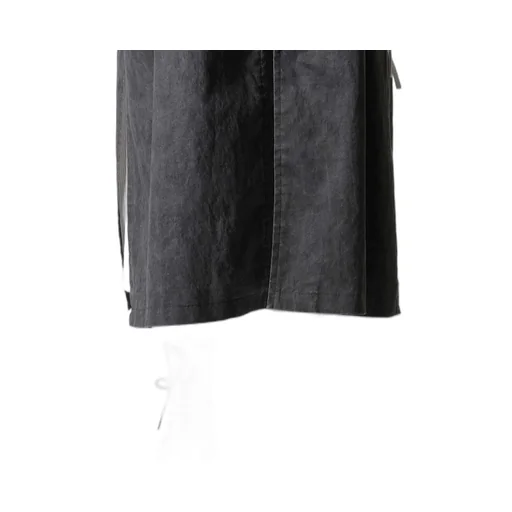 Ramie/Nylon Pigment Coating Big Anorak Coat
