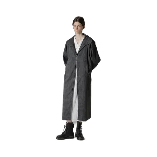 Ramie/Nylon Pigment Coating Big Anorak Coat
