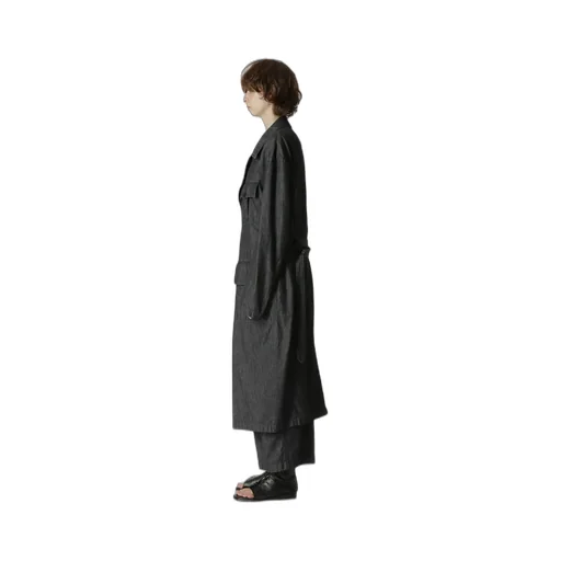 Spotted Denim 4 Pockets Long Jacket