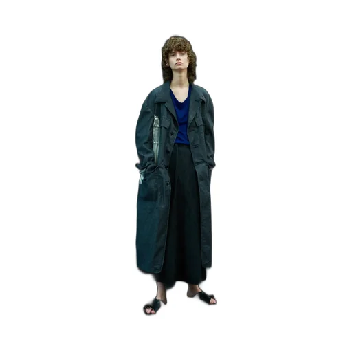 Spotted Denim 4 Pockets Long Jacket