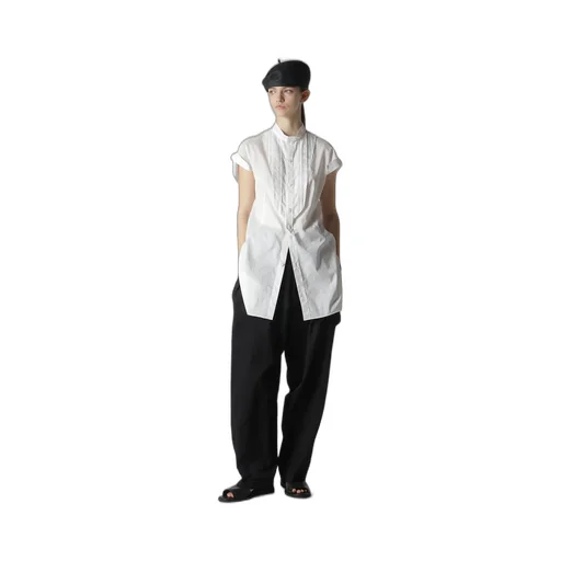 Cotton/Lawn Stand Collar Shirt