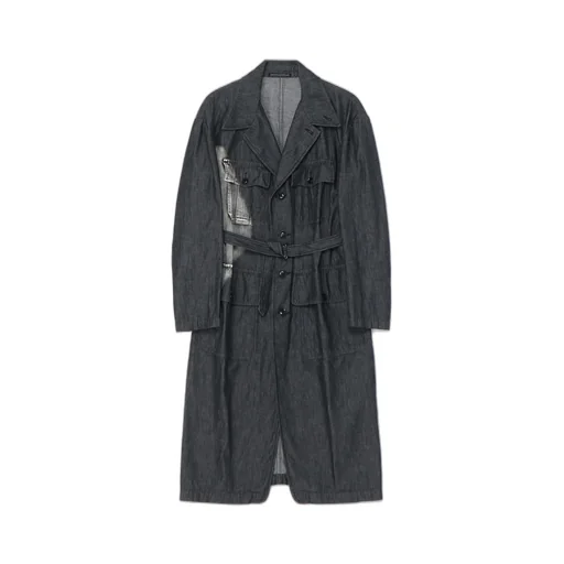 Spotted Denim 4 Pockets Long Jacket