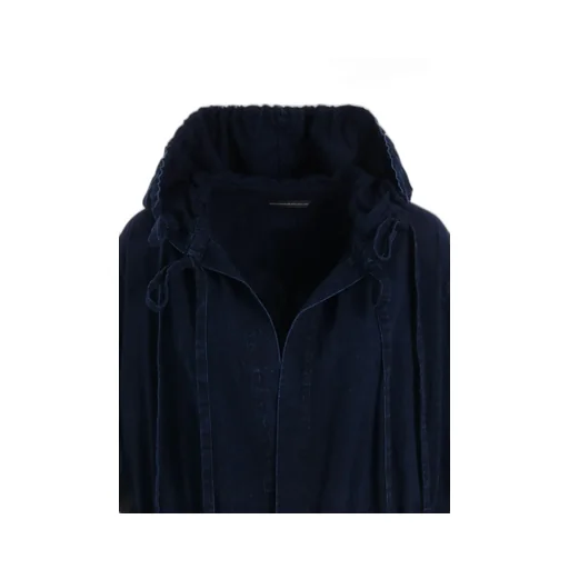 6Oz Bleached Denim Hoodie Coat